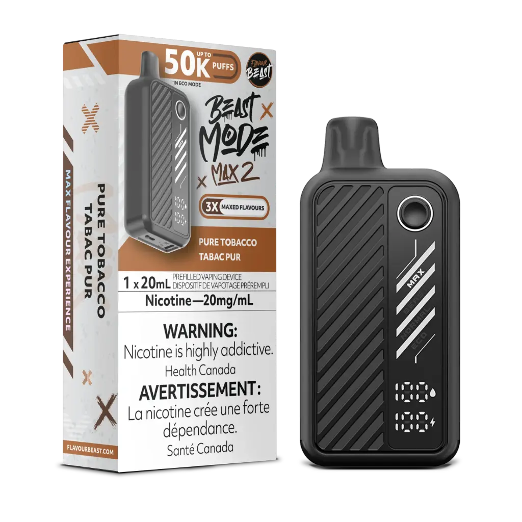 FLAVOUR BEAST BEAST MODE MAX 2 50K (20ML) - Pure Tobacco