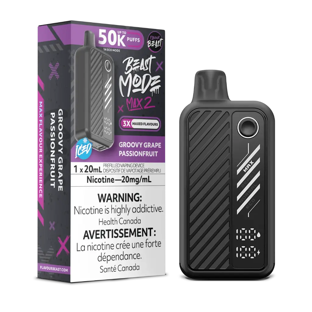FLAVOUR BEAST BEAST MODE MAX 2 50K (20ML) - Groovy Grape Passionfruit