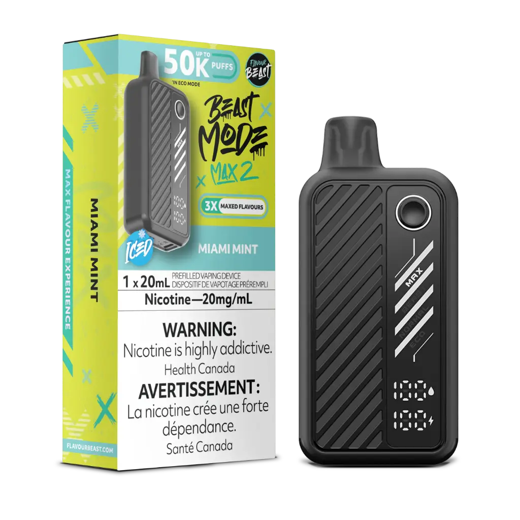 FLAVOUR BEAST BEAST MODE MAX 2 50K (20ML) - Miami Mint
