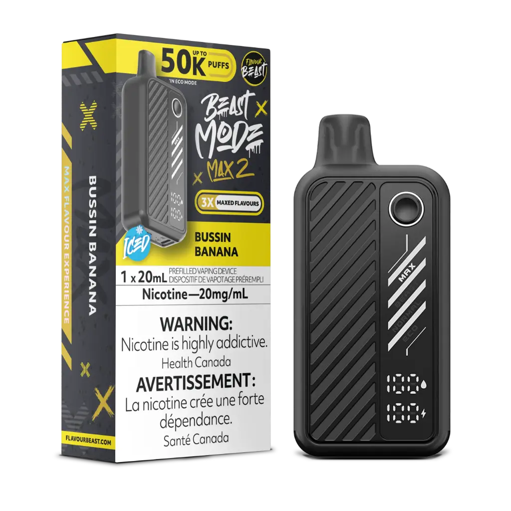 FLAVOUR BEAST BEAST MODE MAX 2 50K (20ML) - Bussin Banana