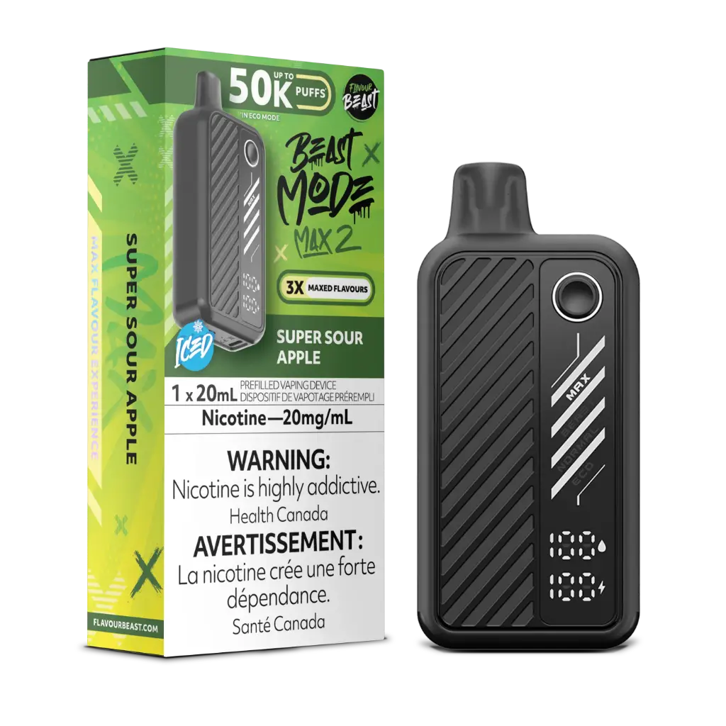 FLAVOUR BEAST BEAST MODE MAX 2 50K (20ML) - Super Sour Apple