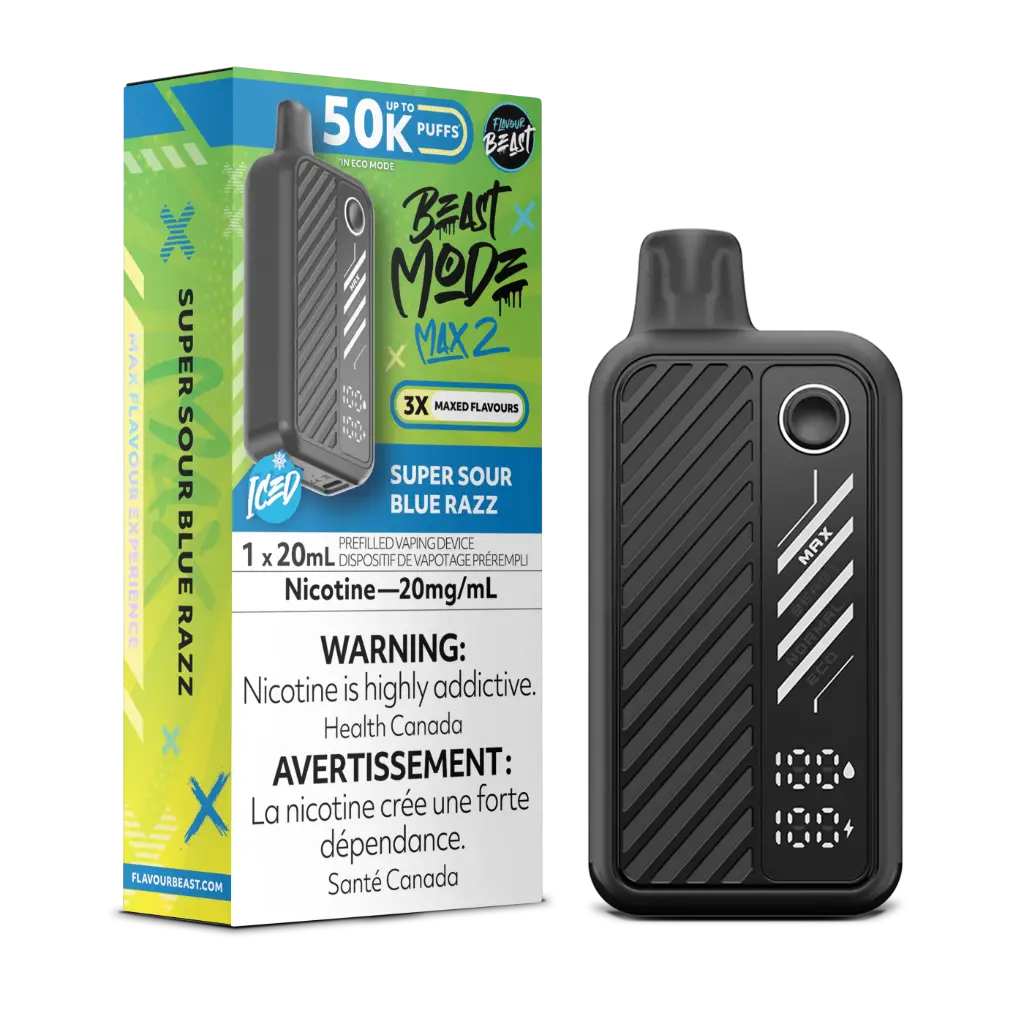 FLAVOUR BEAST BEAST MODE MAX 2 50K (20ML) - Super Sour Blue Razz
