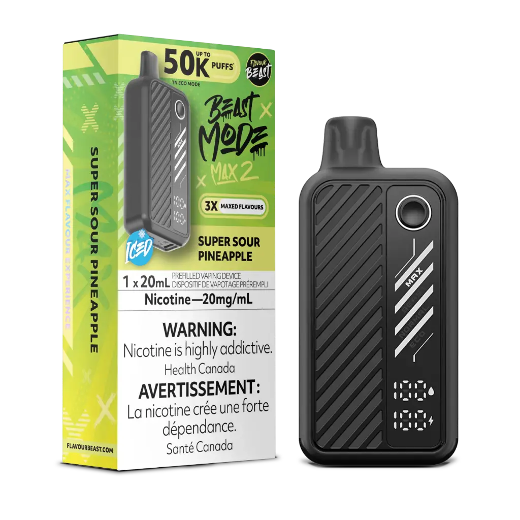 FLAVOUR BEAST BEAST MODE MAX 2 50K (20ML) - Super Sour Pineapple