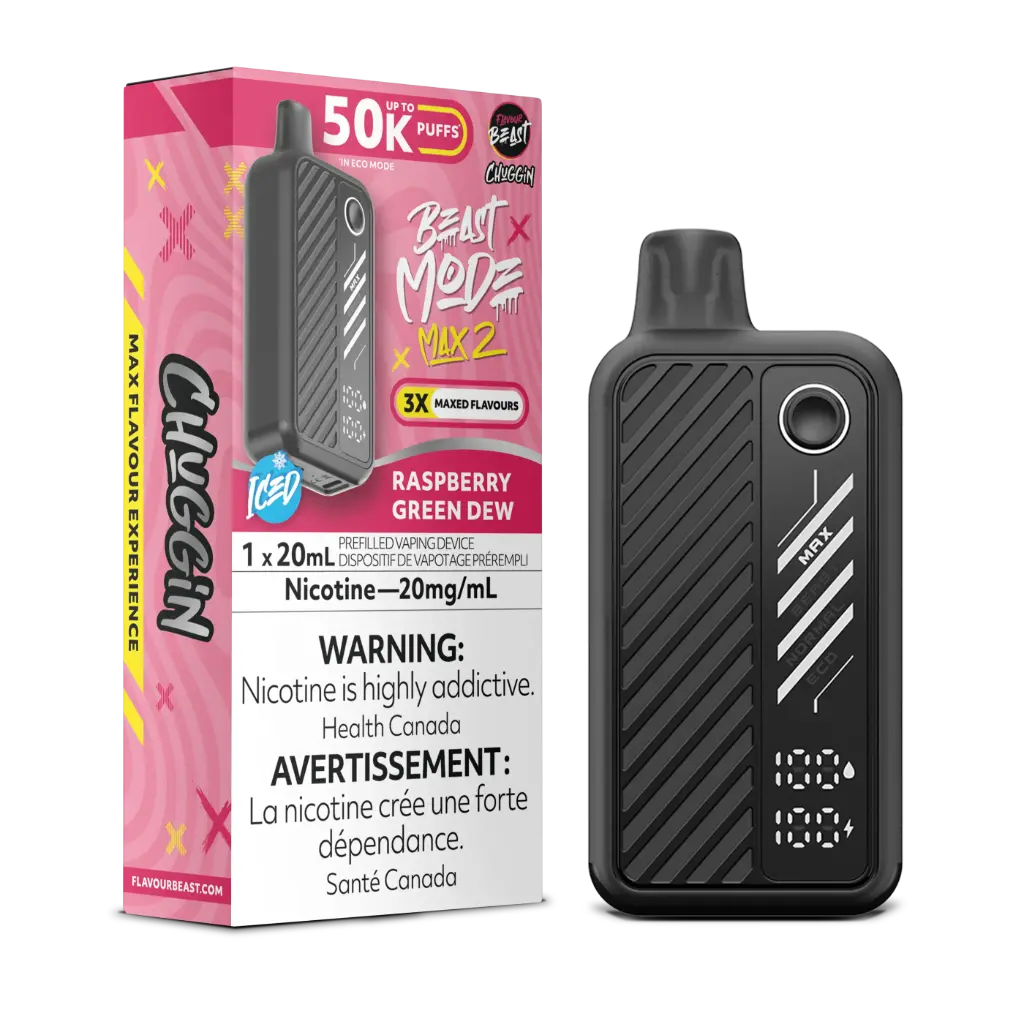 FLAVOUR BEAST BEAST MODE MAX 2 50K (20ML) - Raspberry Green Dew