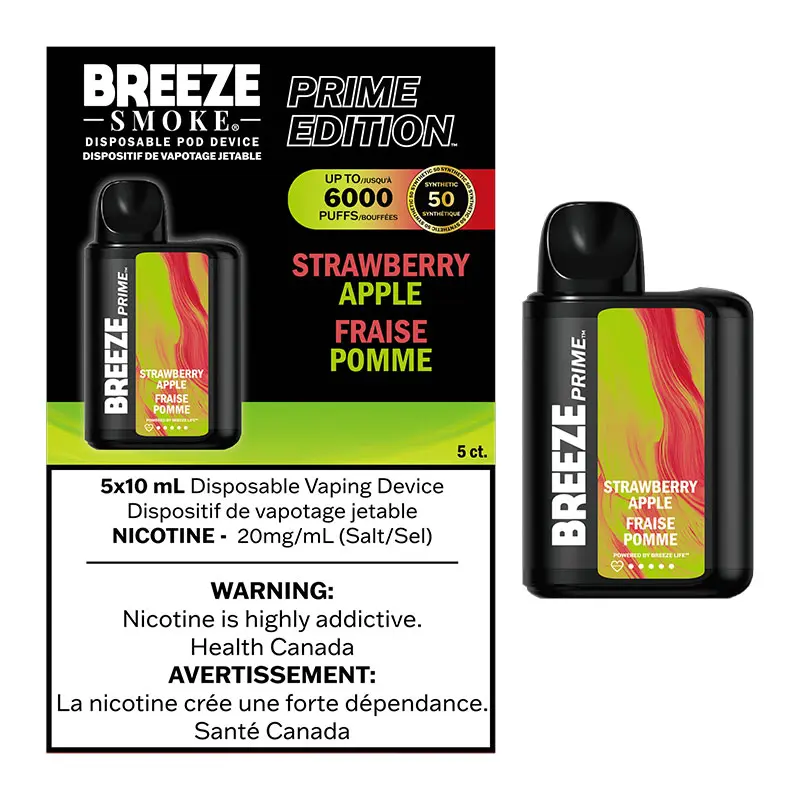 BREEZE PRIME S50 6000 (8ML) - STRAWBERRY APPLE