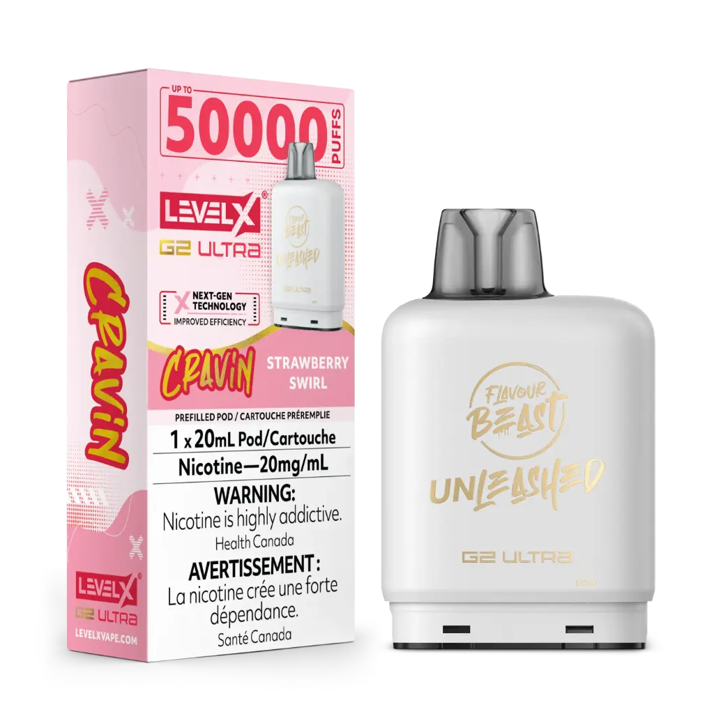 Flavour Beast UNLEASHED G2 Ultra 50K POD (20ML) - Cravin' Strawberry Swirl